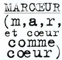 M,A,R, et Coeur Comme Coeur